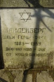 Зайденберг Шлем Гершанович, Москва, Востряковское кладбище